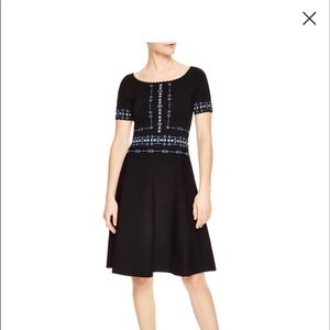 Sandro Safe Scalloped Beaded A-Line Dress
